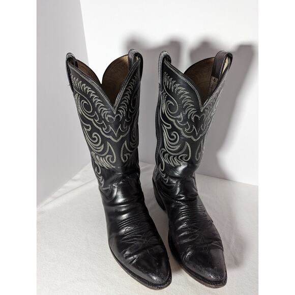 Olathe Vtge Western Boots 10B.Made Olathe Kansas USA Cats Paw Heel Can Be Unisex - Picture 4 of 16